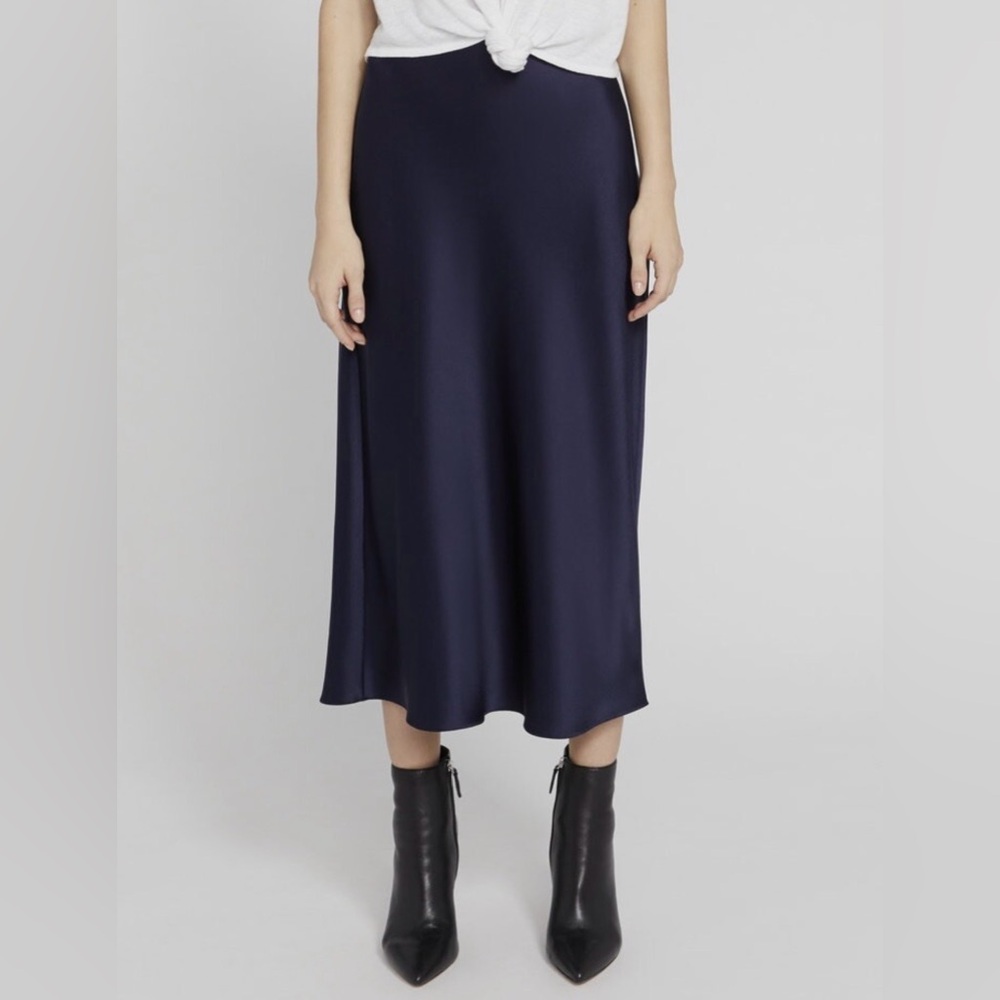 Alice + Olivia Maeve Mid-Length Satin Slip Skirt size 8